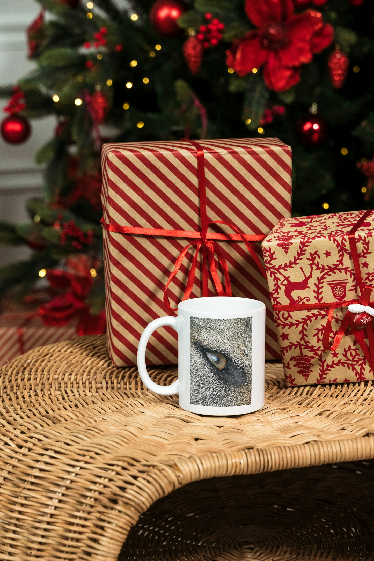 Porcelanowy Kubek Panorama Premium z Askia i Blue – Edycja @wolfdog4life