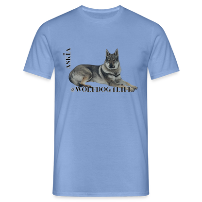 Koszulka męska - błękit karoliński