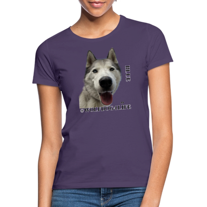 Koszulka damska - ciemnofioletowy