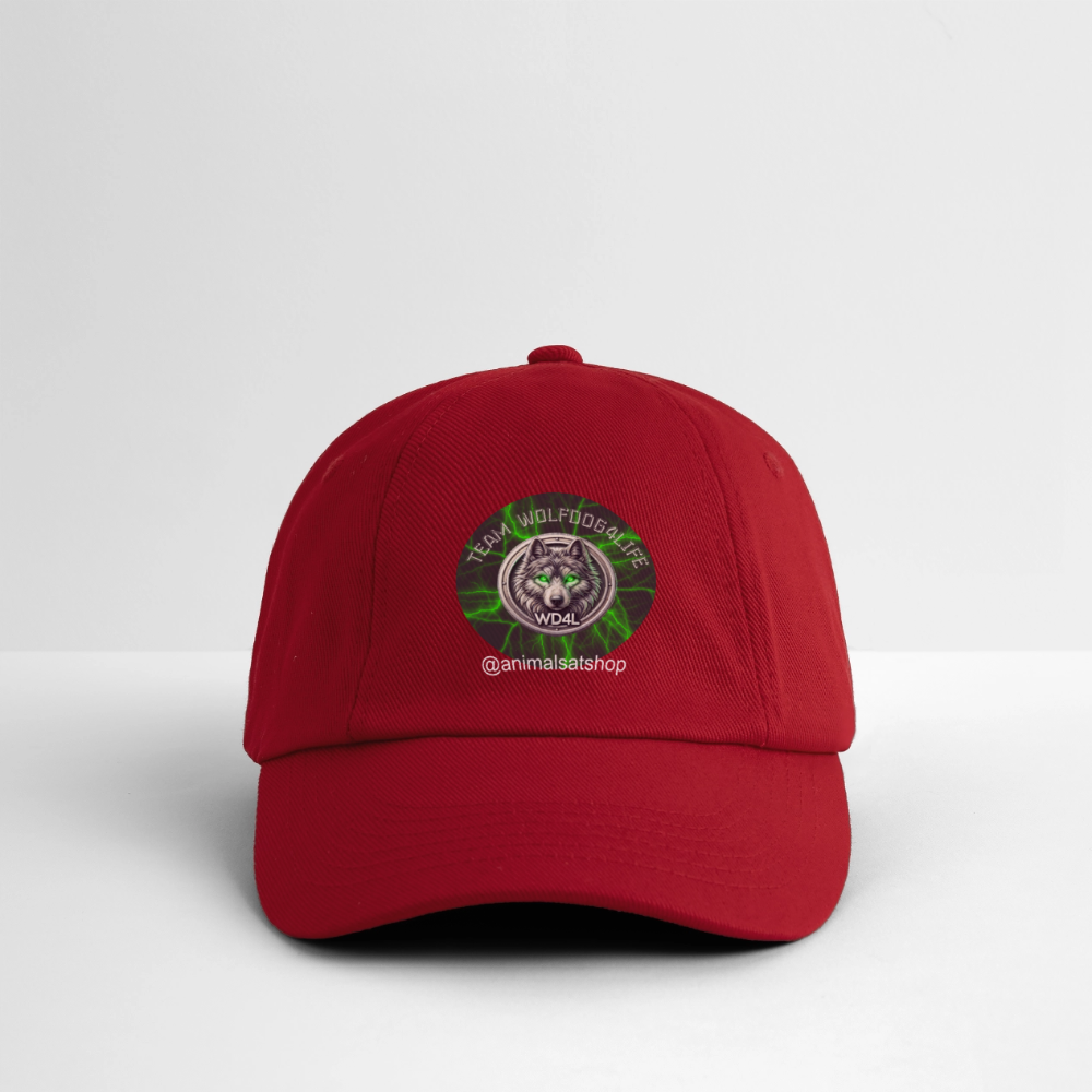 Team Wolfdog4life Offizielle Baseballkappe – Zeig, zu wem du gehörst! - czerwień klasyczna