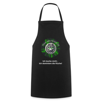 Fartuch kuchenny Wolfdog4life – Nie gotuję – dominuję w kuchni! - czarny