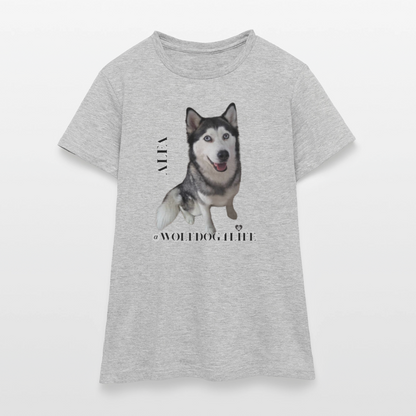 Koszulka damska - szary melanż