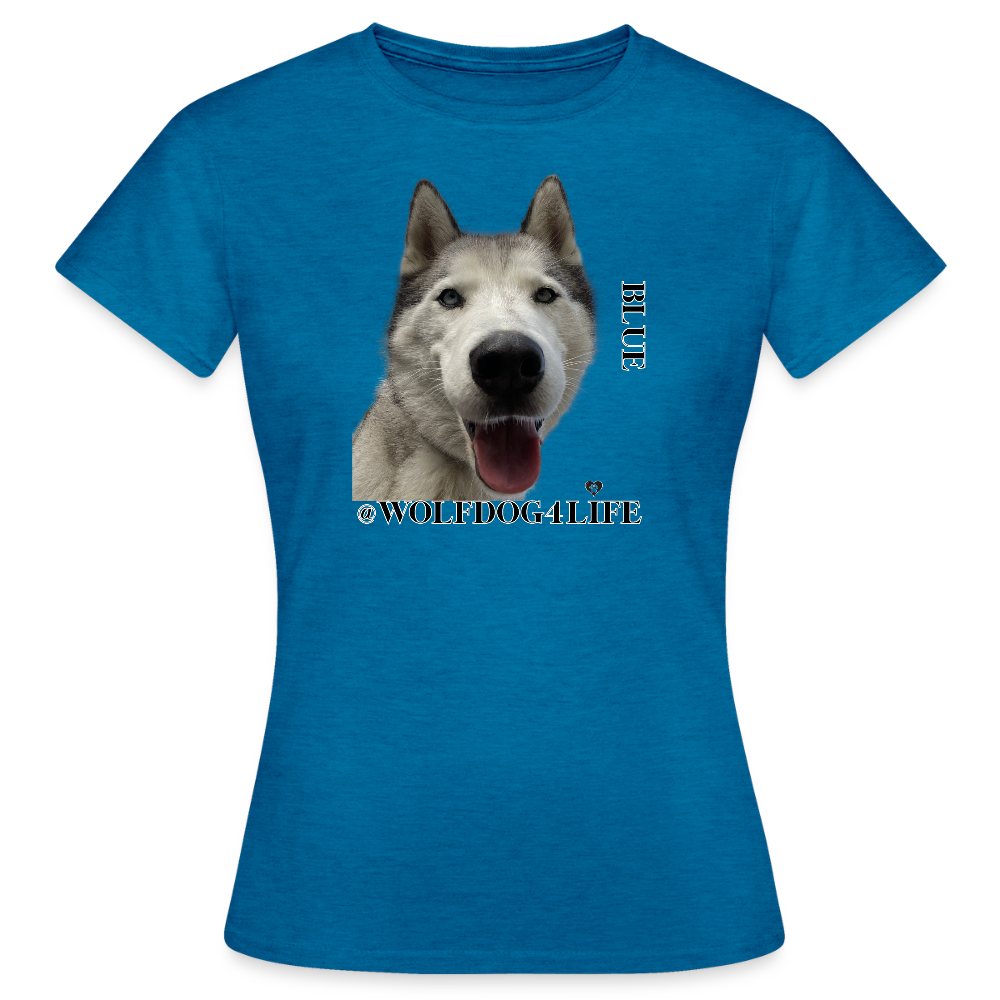 Koszulka damska - antyczny niebieski szafir melanż