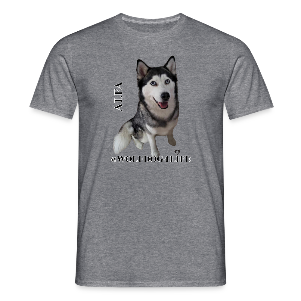 Koszulka męska - grafitowy melanż