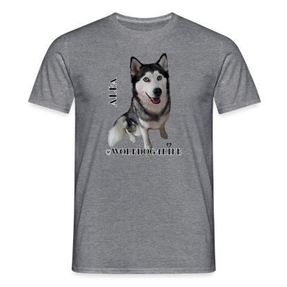 Koszulka męska - grafitowy melanż