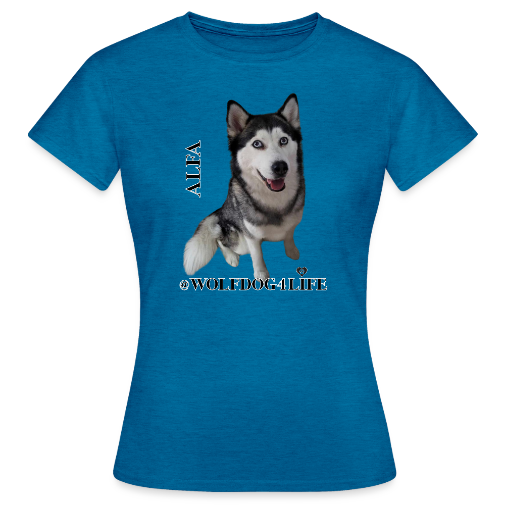 Koszulka damska - antyczny niebieski szafir melanż