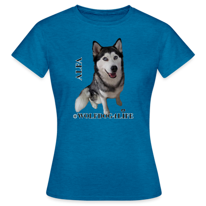 Koszulka damska - antyczny niebieski szafir melanż