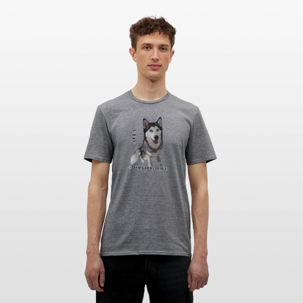 Koszulka męska - grafitowy melanż