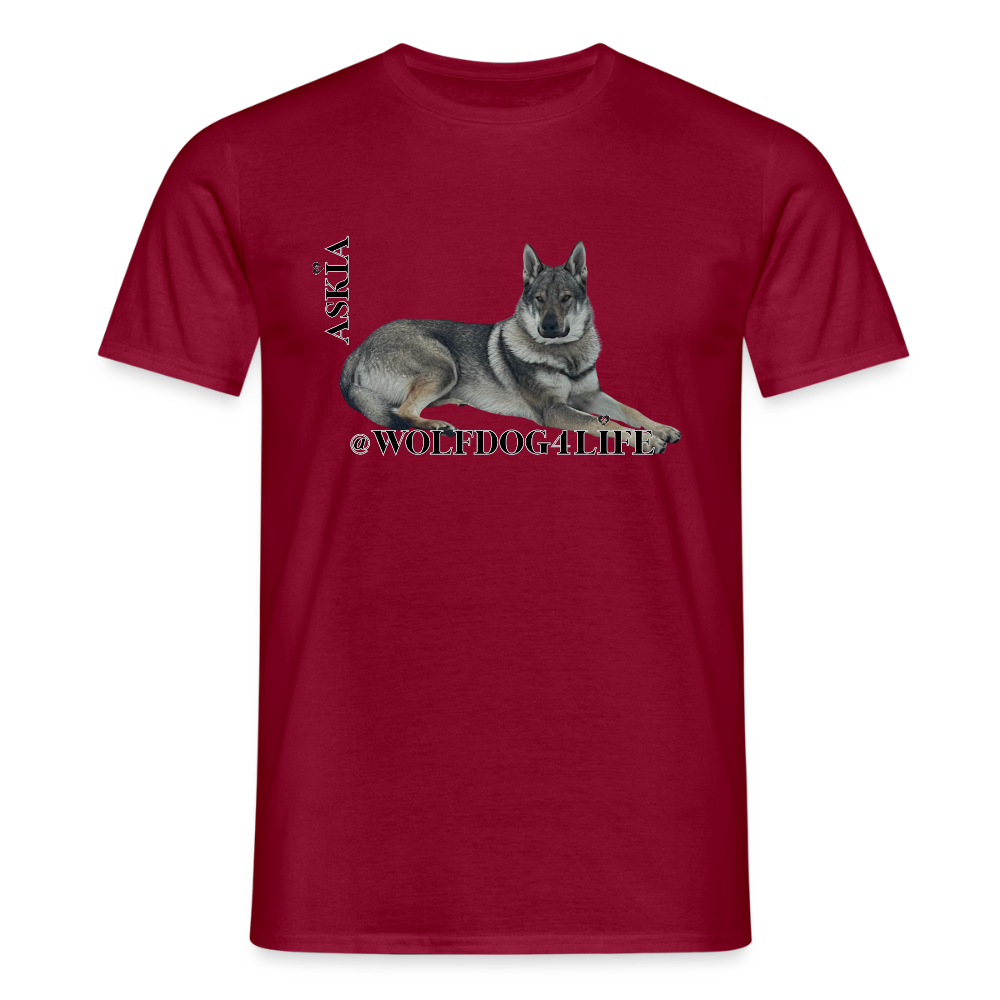 Koszulka męska - ceglasty