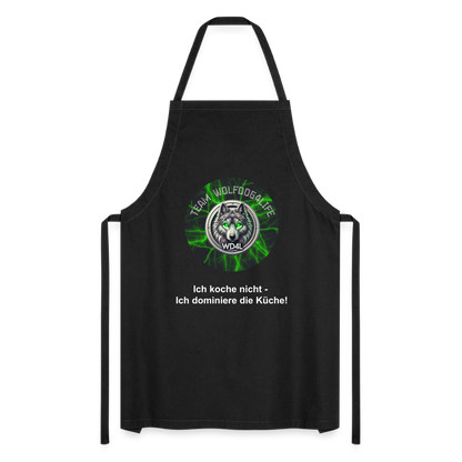 Fartuch kuchenny Wolfdog4life – Nie gotuję – dominuję w kuchni! - czarny
