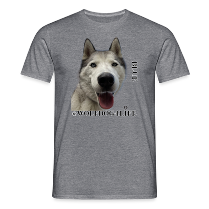 Koszulka męska - grafitowy melanż