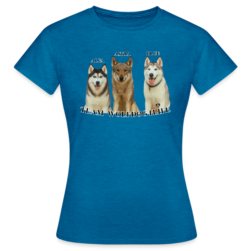 Koszulka damska - antyczny niebieski szafir melanż