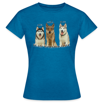 Koszulka damska - antyczny niebieski szafir melanż