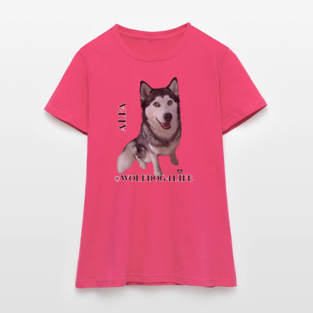 Koszulka damska - azaliowy