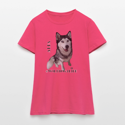 Koszulka damska - azaliowy