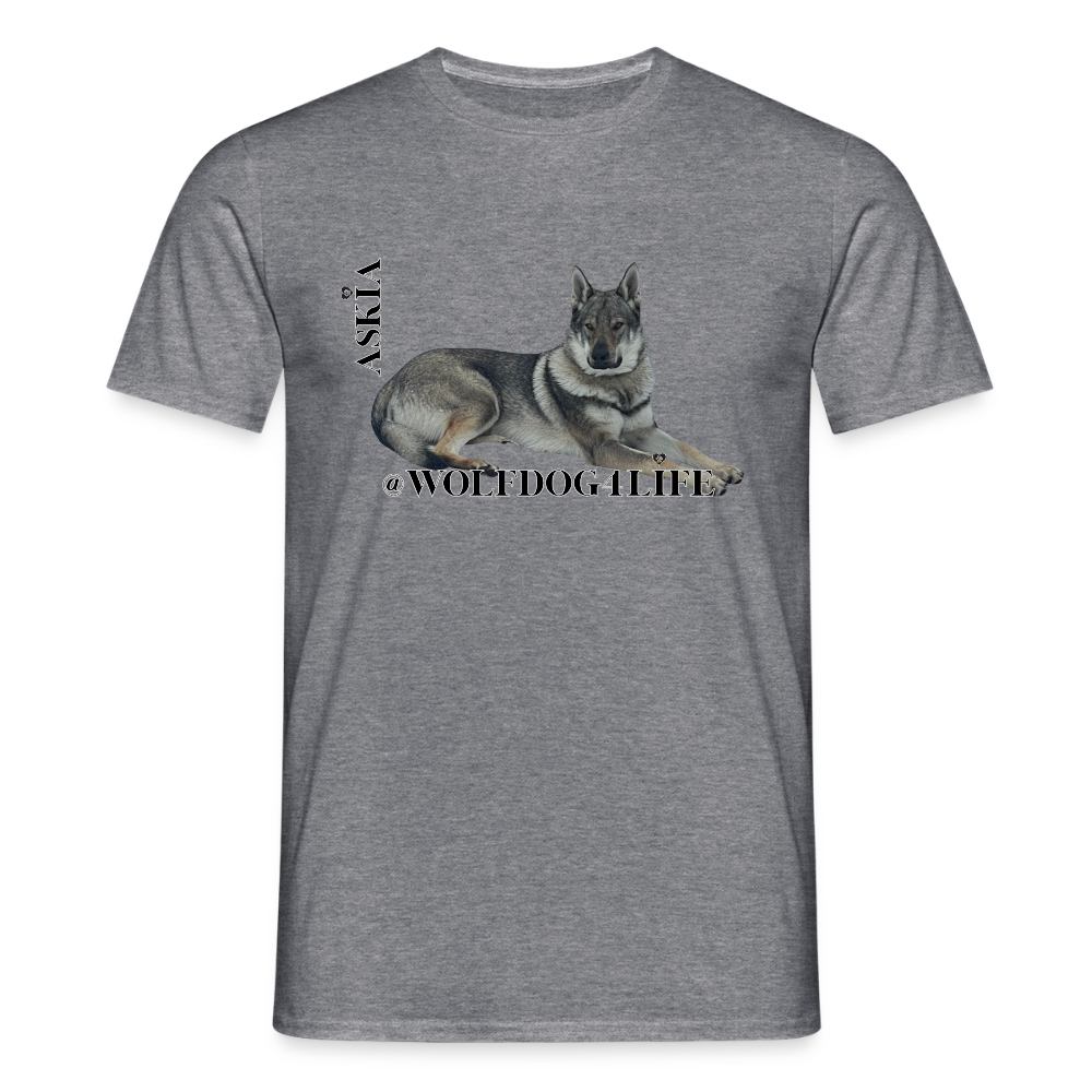 Koszulka męska - grafitowy melanż