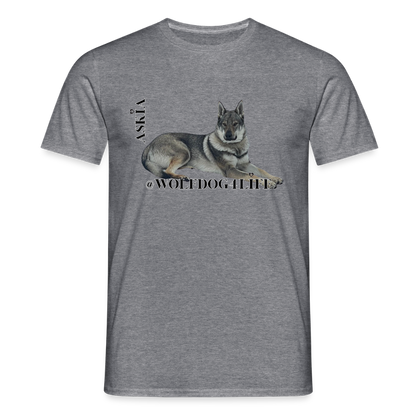 Koszulka męska - grafitowy melanż