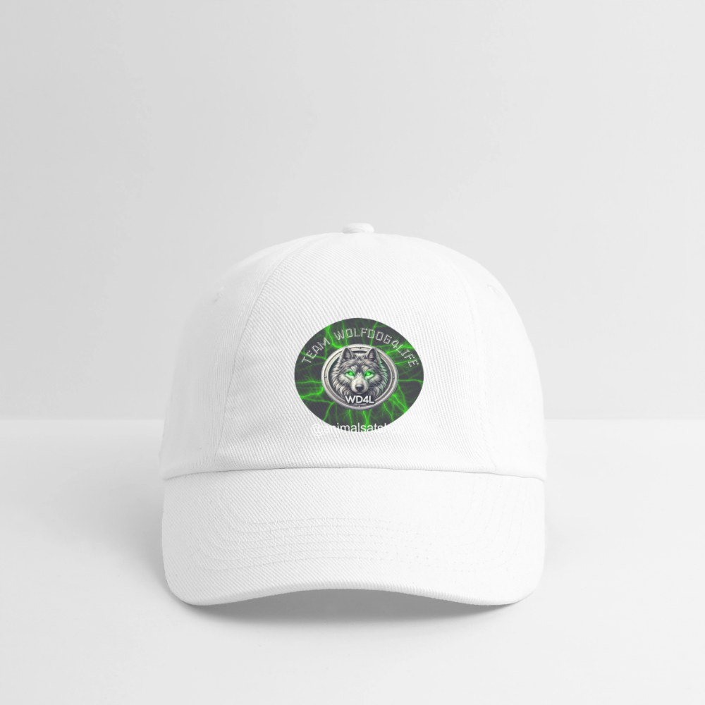 Team Wolfdog4life Offizielle Baseballkappe – Zeig, zu wem du gehörst! - biały/biały
