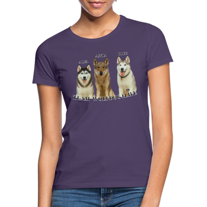 Koszulka damska - ciemnofioletowy