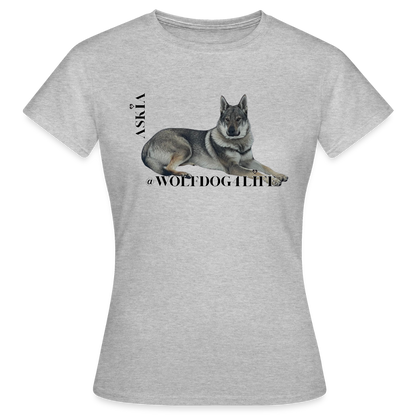 Koszulka damska - szary melanż