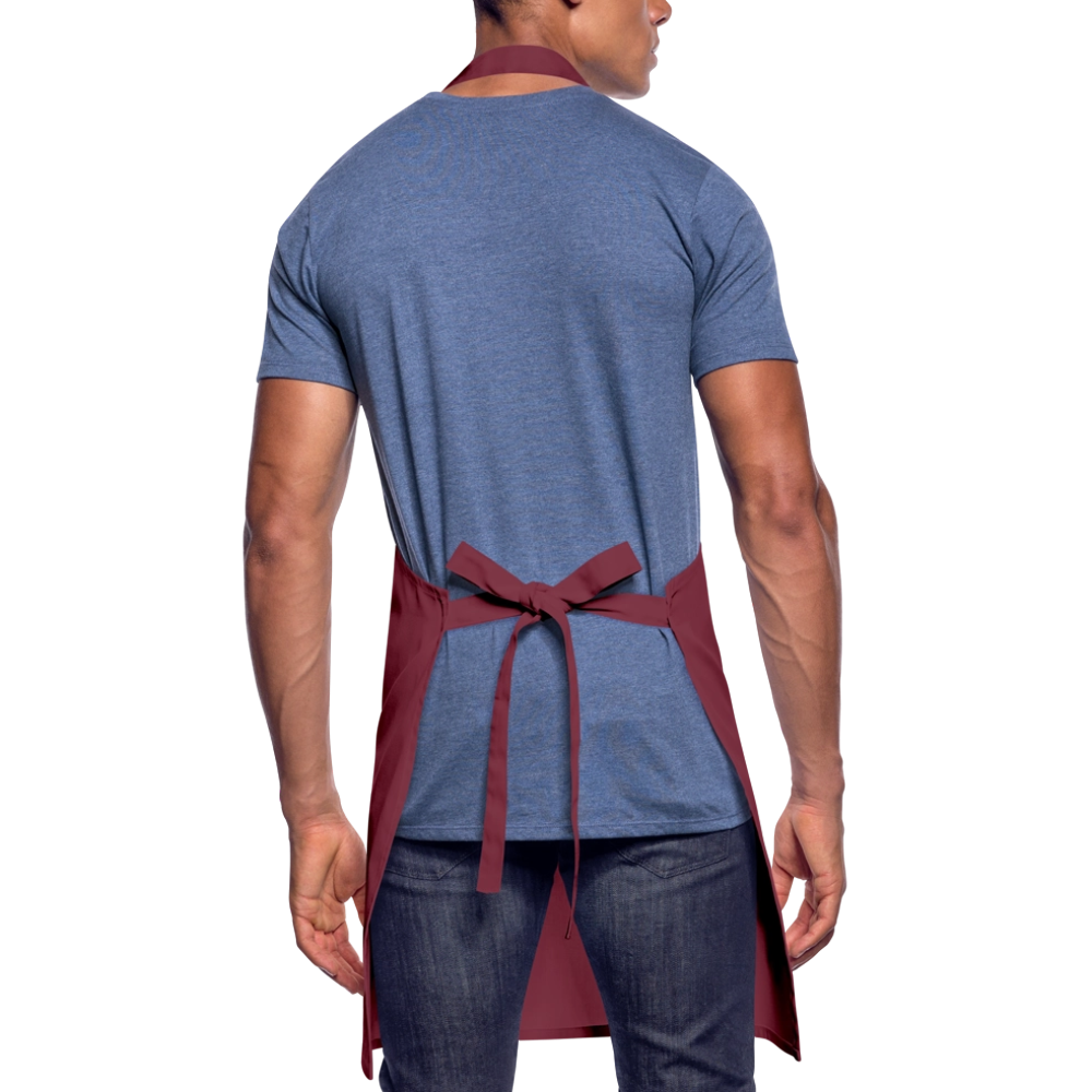 Fartuch kuchenny Wolfdog4life – Nie gotuję – dominuję w kuchni! - bordowy