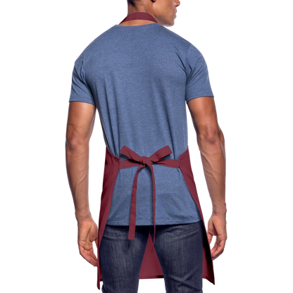 Fartuch kuchenny Wolfdog4life – Nie gotuję – dominuję w kuchni! - bordowy