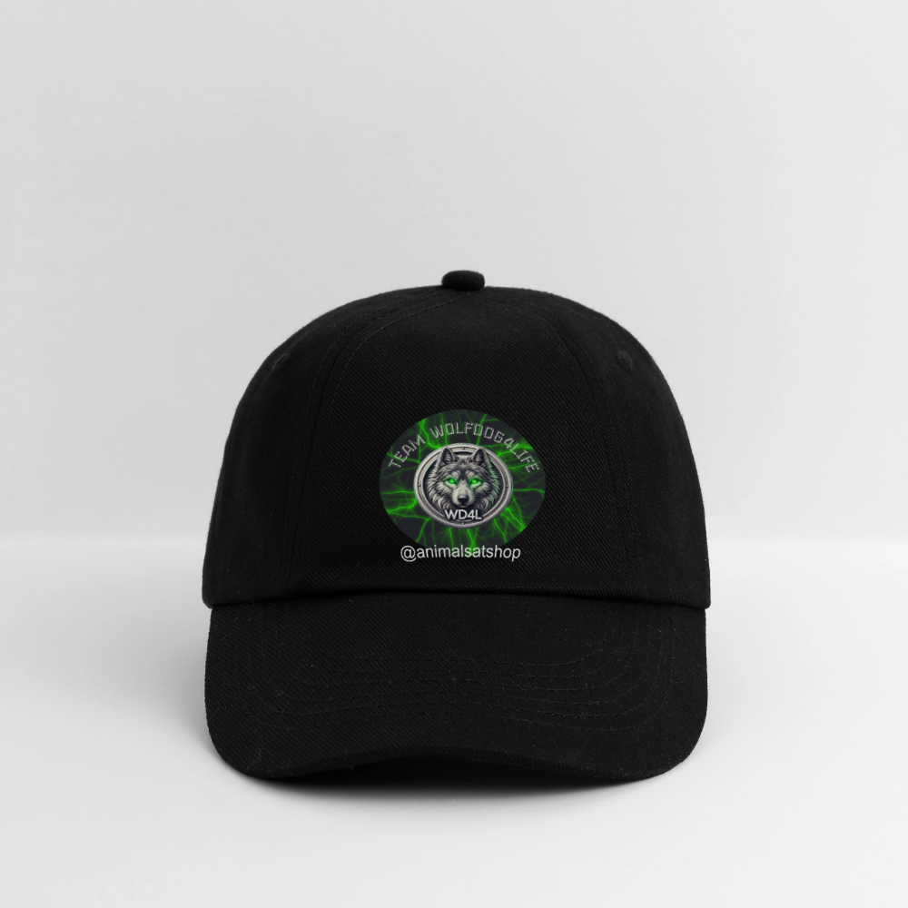 Team Wolfdog4life Offizielle Baseballkappe – Zeig, zu wem du gehörst! - czarny/czarny