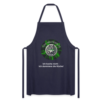 Fartuch kuchenny Wolfdog4life – Nie gotuję – dominuję w kuchni! - granatowy