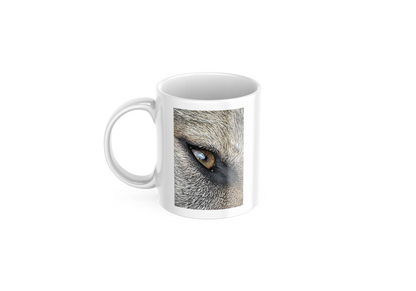 Porcelain Panorama Premium Mug with Askia and Blue – @wolfdog4life Edition