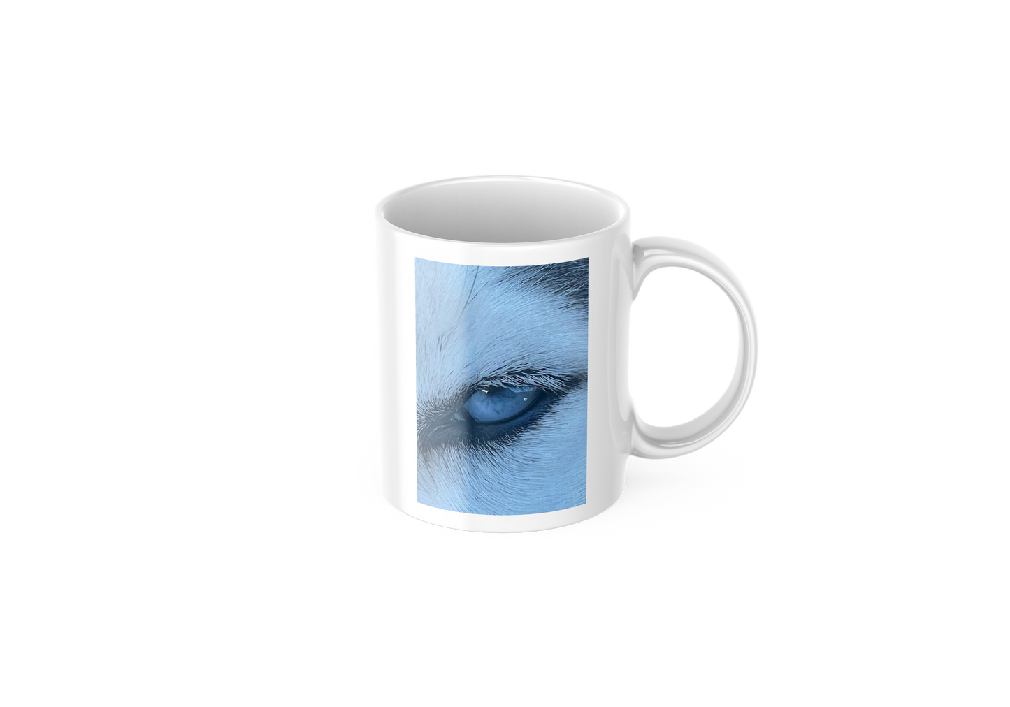 Porcelain Panorama Premium Mug with Askia and Blue – @wolfdog4life Edition