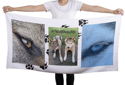 Sports Towel with the Image of Askia and Blue – @wolfdog4life 140x70 cm